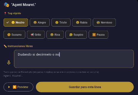 Voice configuration with emotion and intention controls